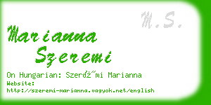 marianna szeremi business card